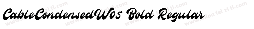 CableCondensedW05 Bold Regular字体转换